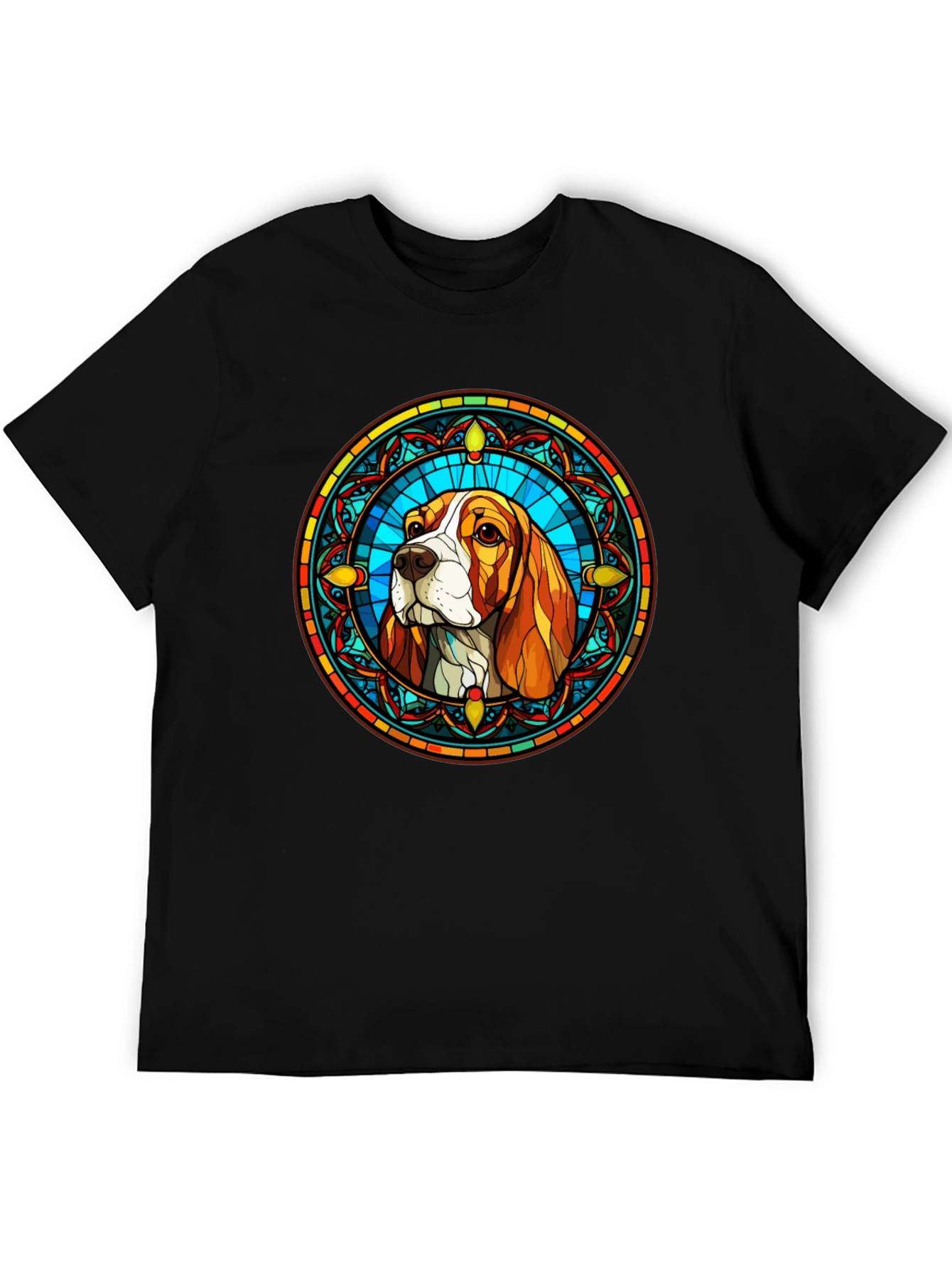 Stained Glass Dog Graphic Tee - Beagle