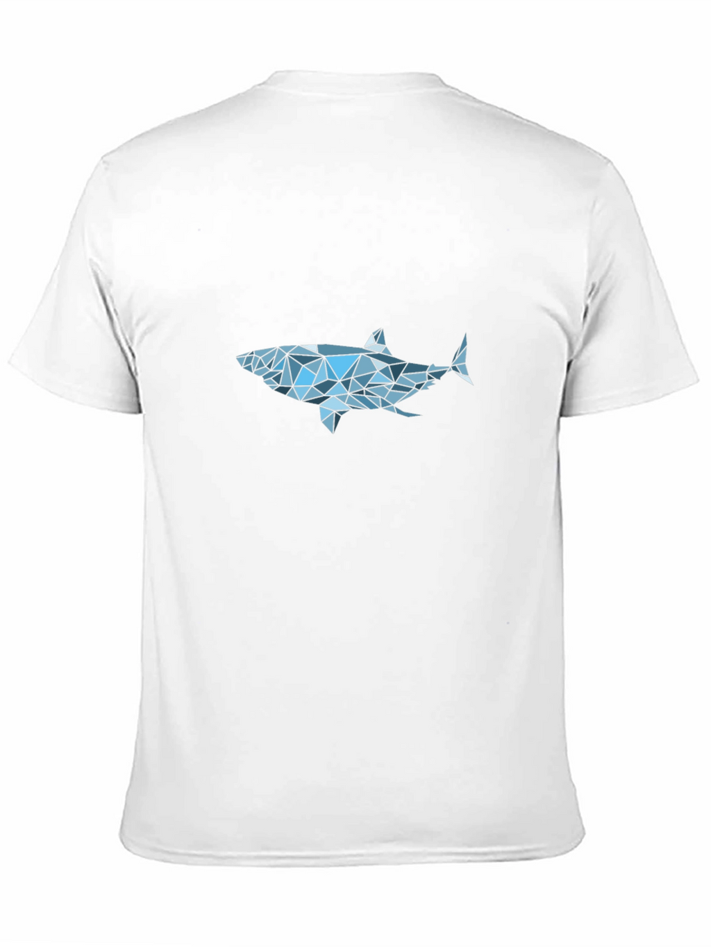 Geometric Shark Graphic Tee - Black