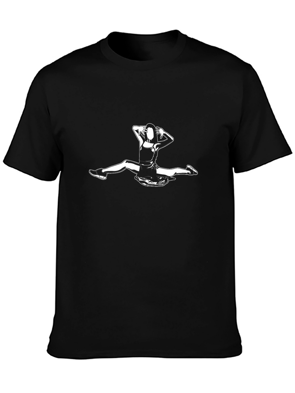 Black T-Shirt with Dancer Graphic