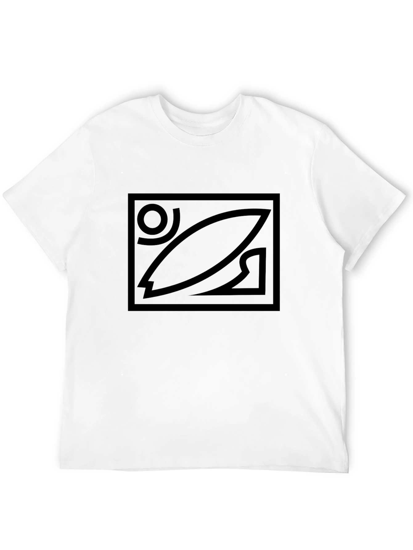 Black Graphic Tee - Surf Design