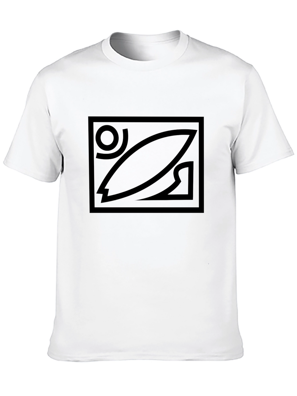 Black Graphic Tee - Surf Design