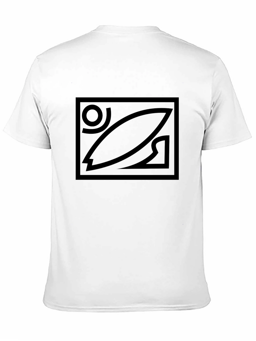 Black Graphic Tee - Surf Design