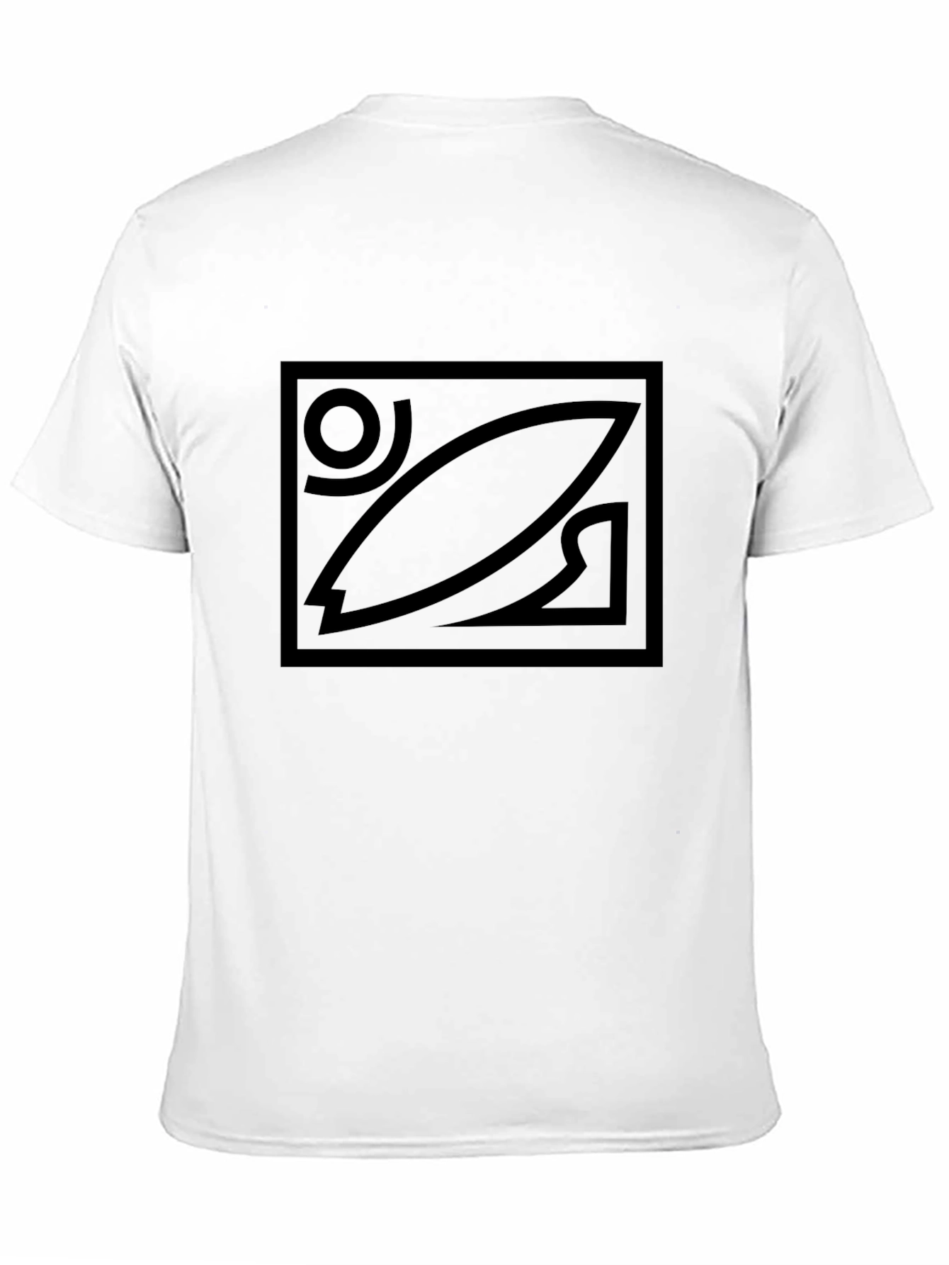 Black Graphic Tee - Surf Design