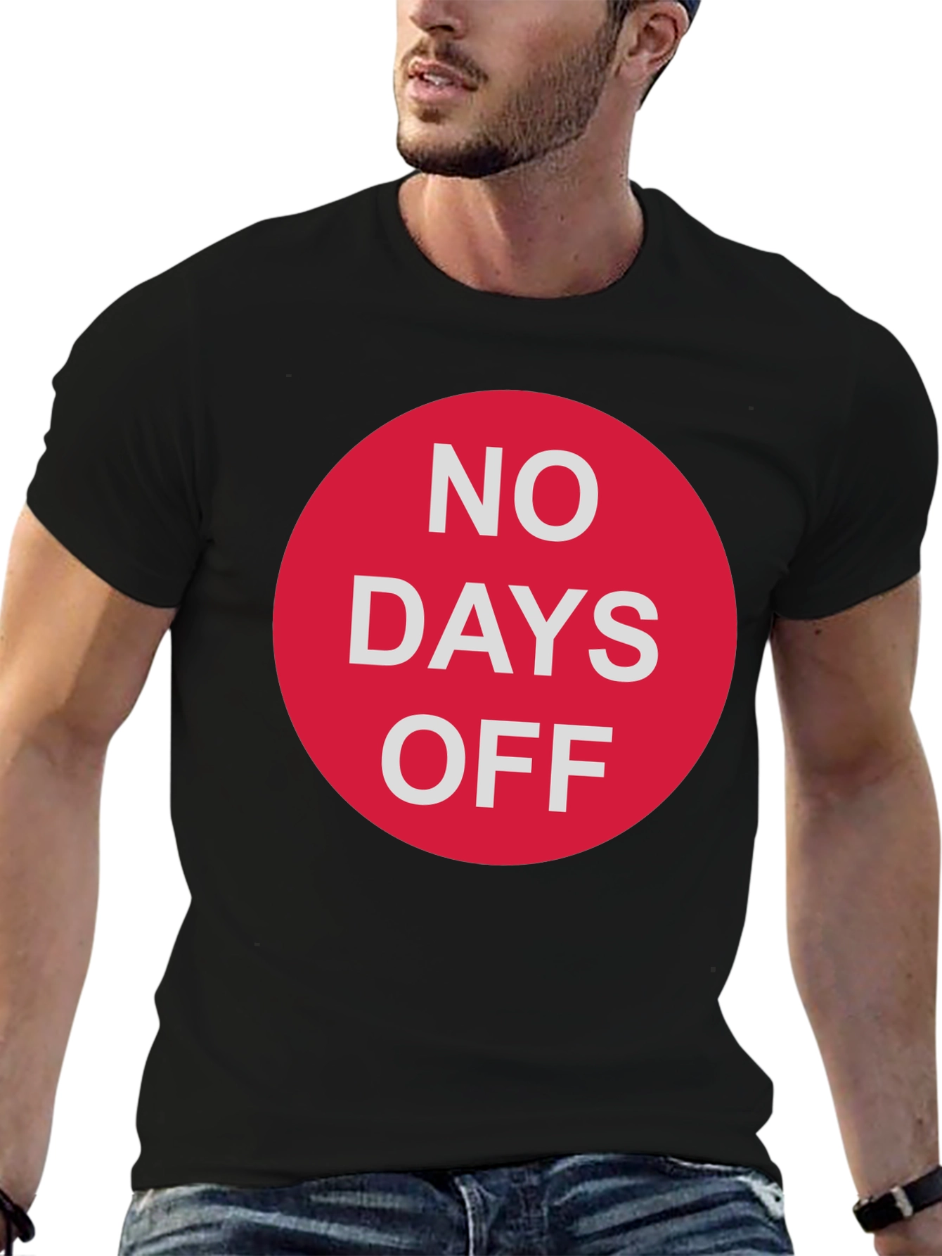 No Days Off Graphic Tee - Black