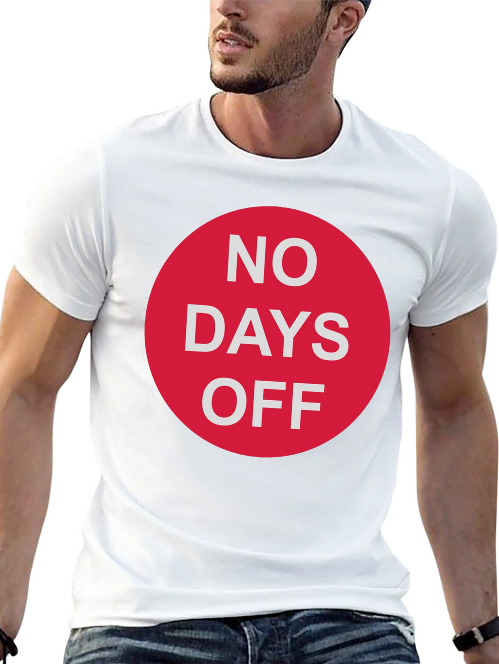 No Days Off Graphic Tee - Black