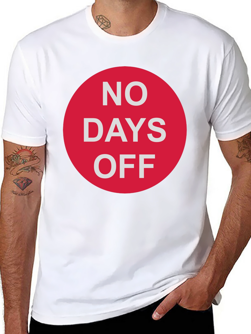 No Days Off Graphic Tee - Black