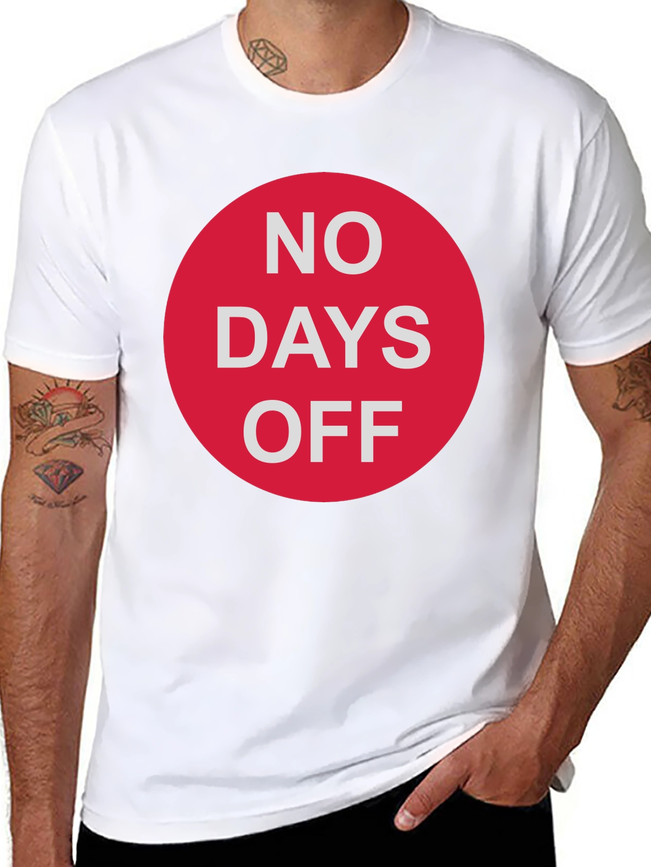 No Days Off Graphic Tee - Black