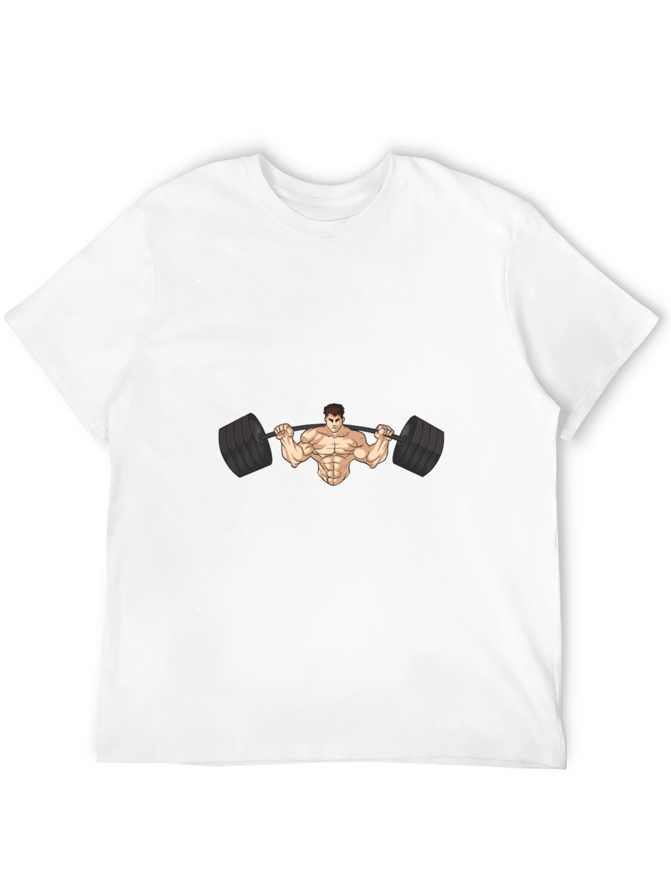 Muscle Man Barbell Black T-Shirt