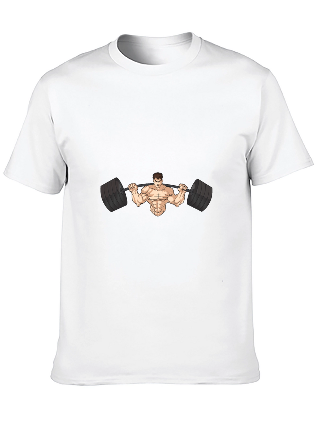 Muscle Man Barbell Black T-Shirt
