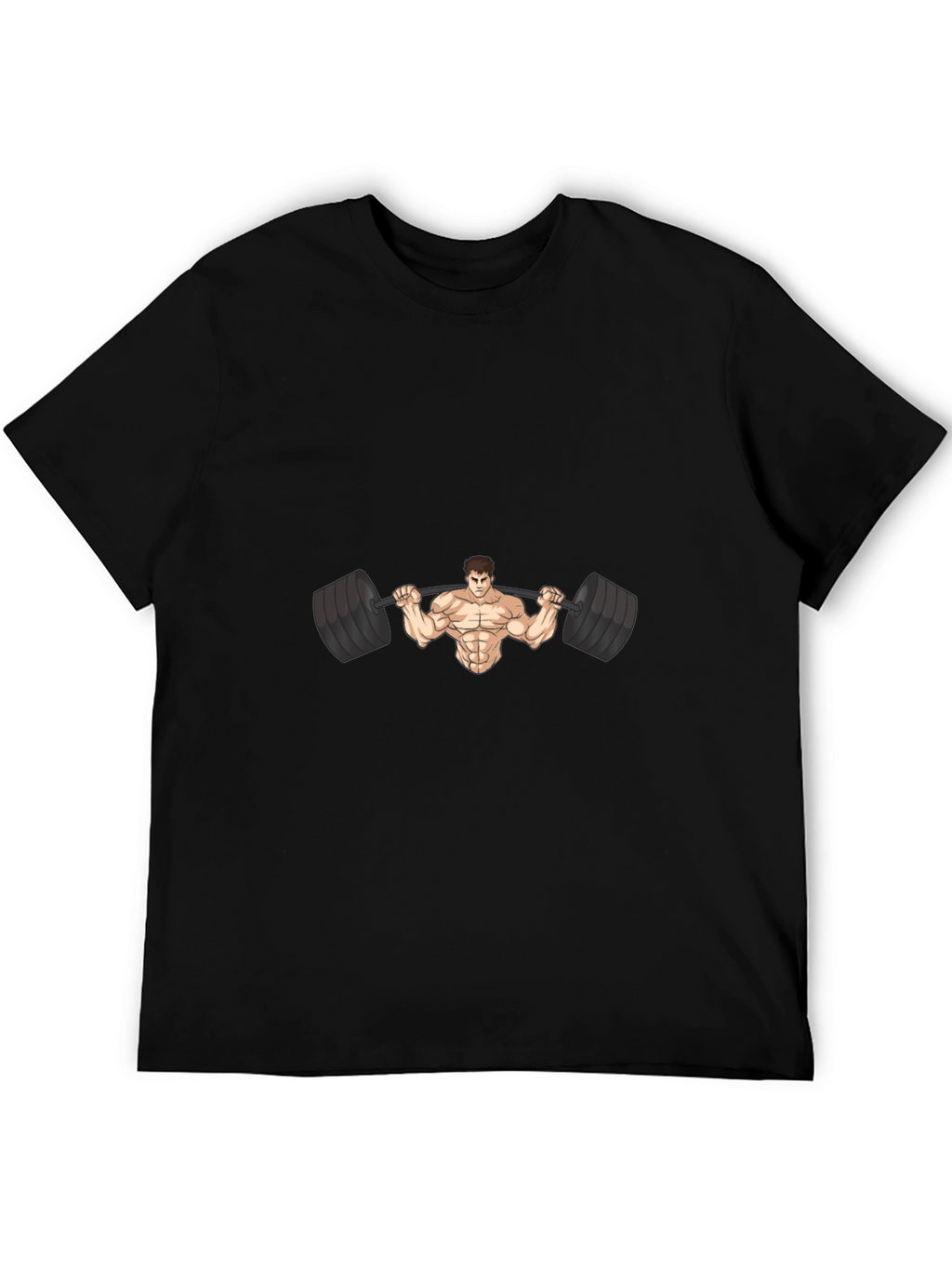 Muscle Man Barbell Black T-Shirt
