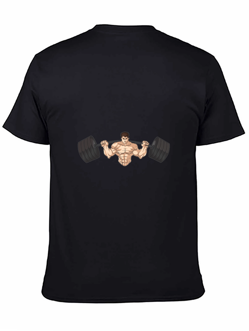 Muscle Man Barbell Black T-Shirt