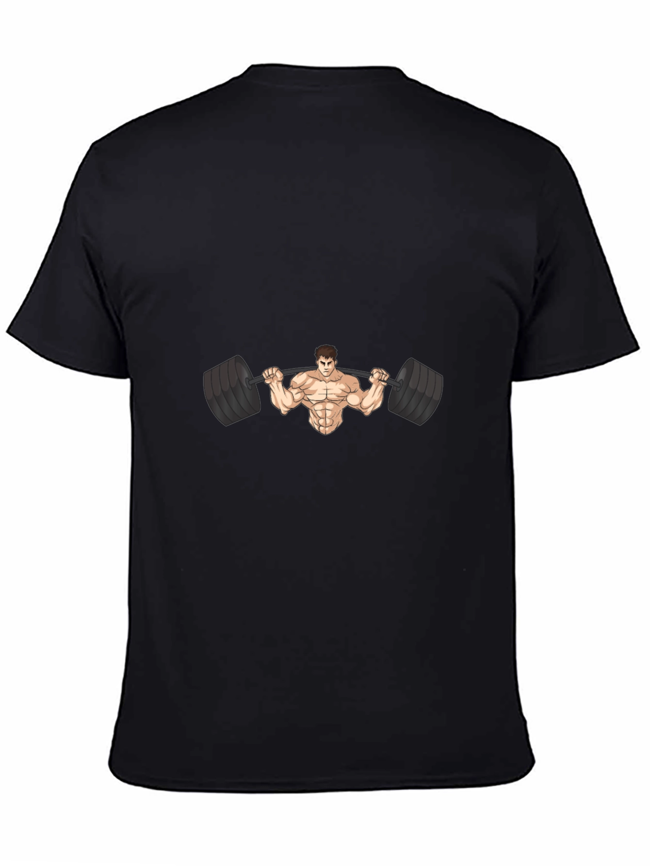 Muscle Man Barbell Black T-Shirt
