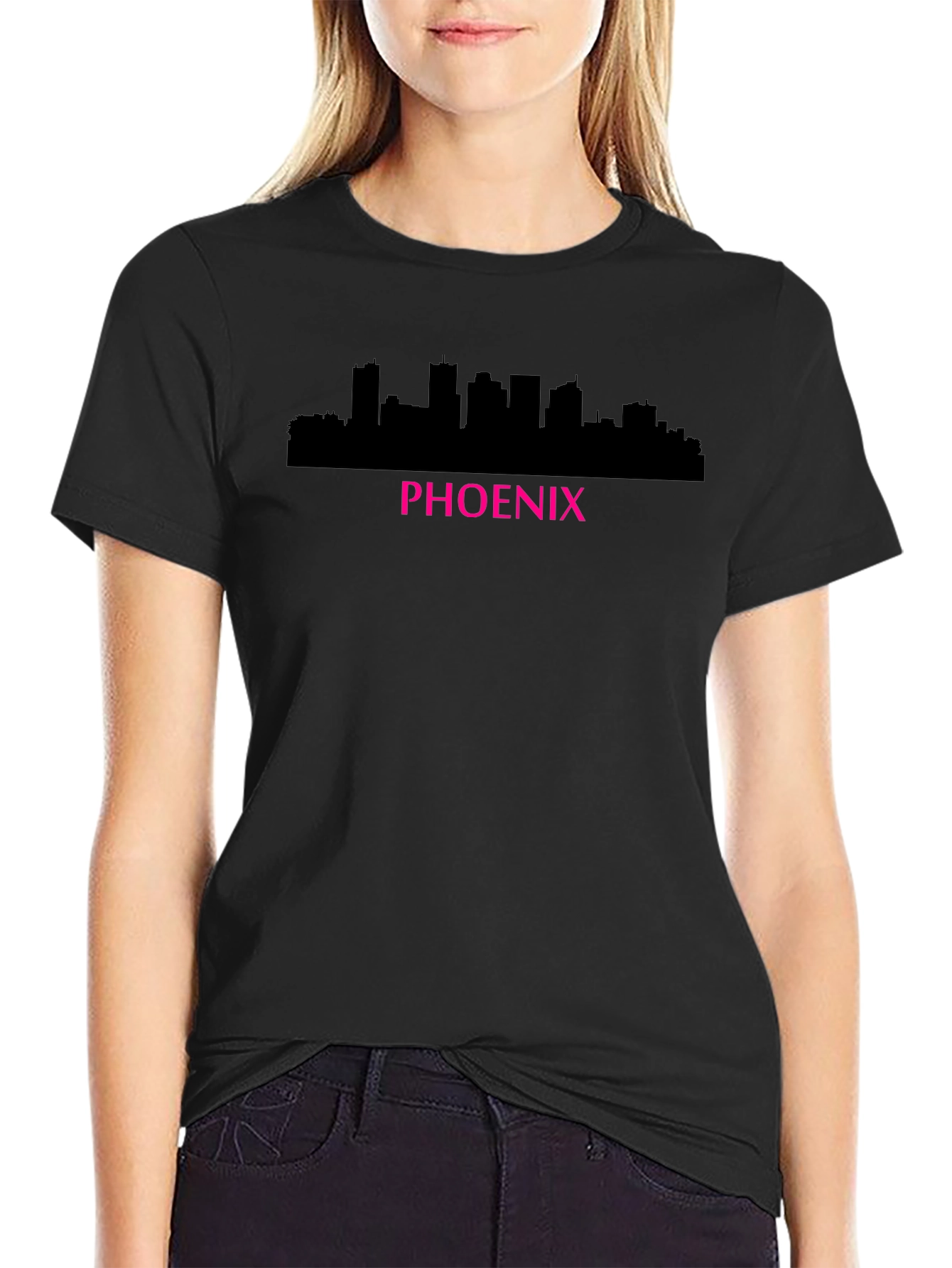 Phoenix Skyline Graphic Tee - Black