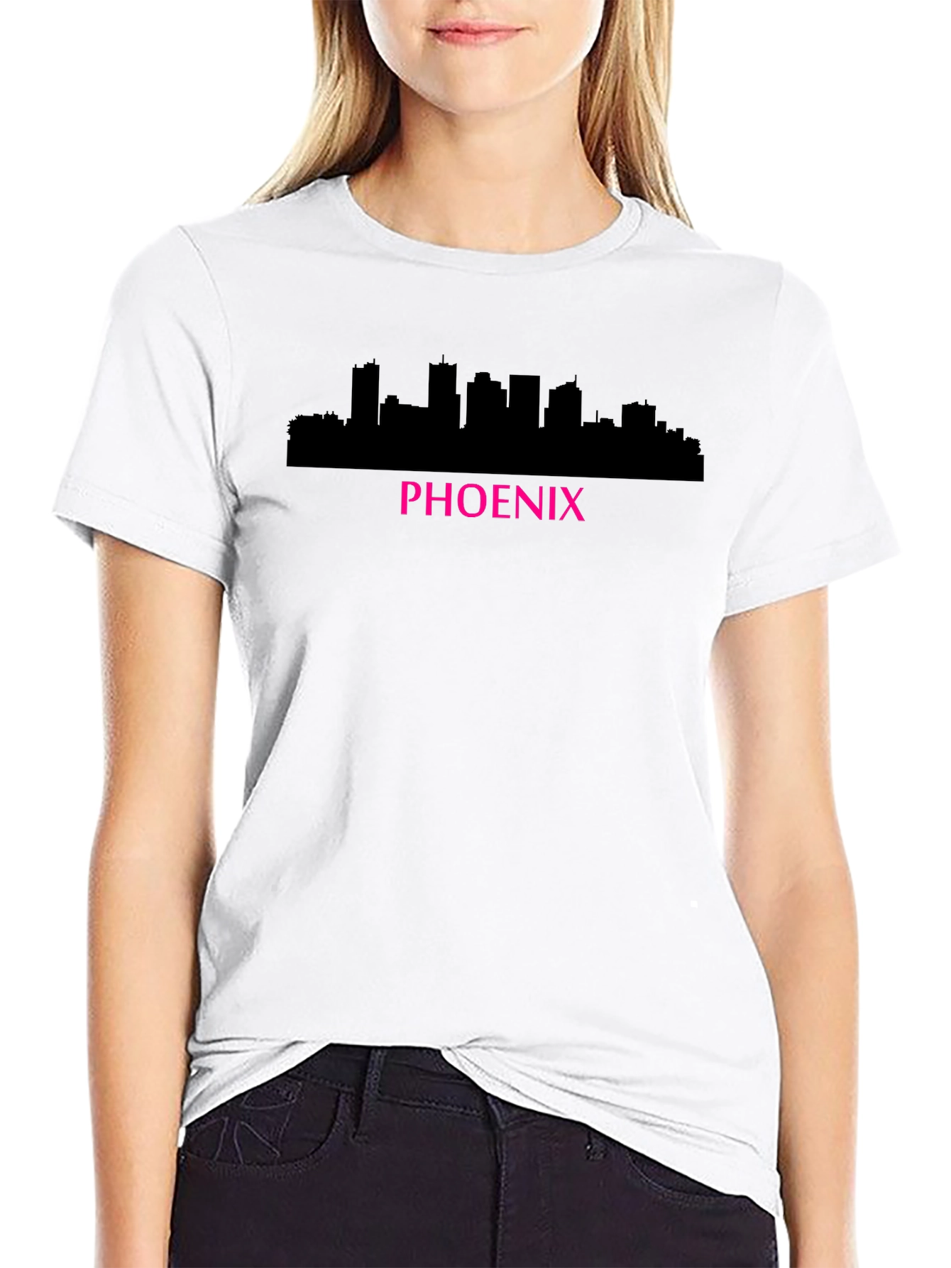 Phoenix Skyline Graphic Tee - Black