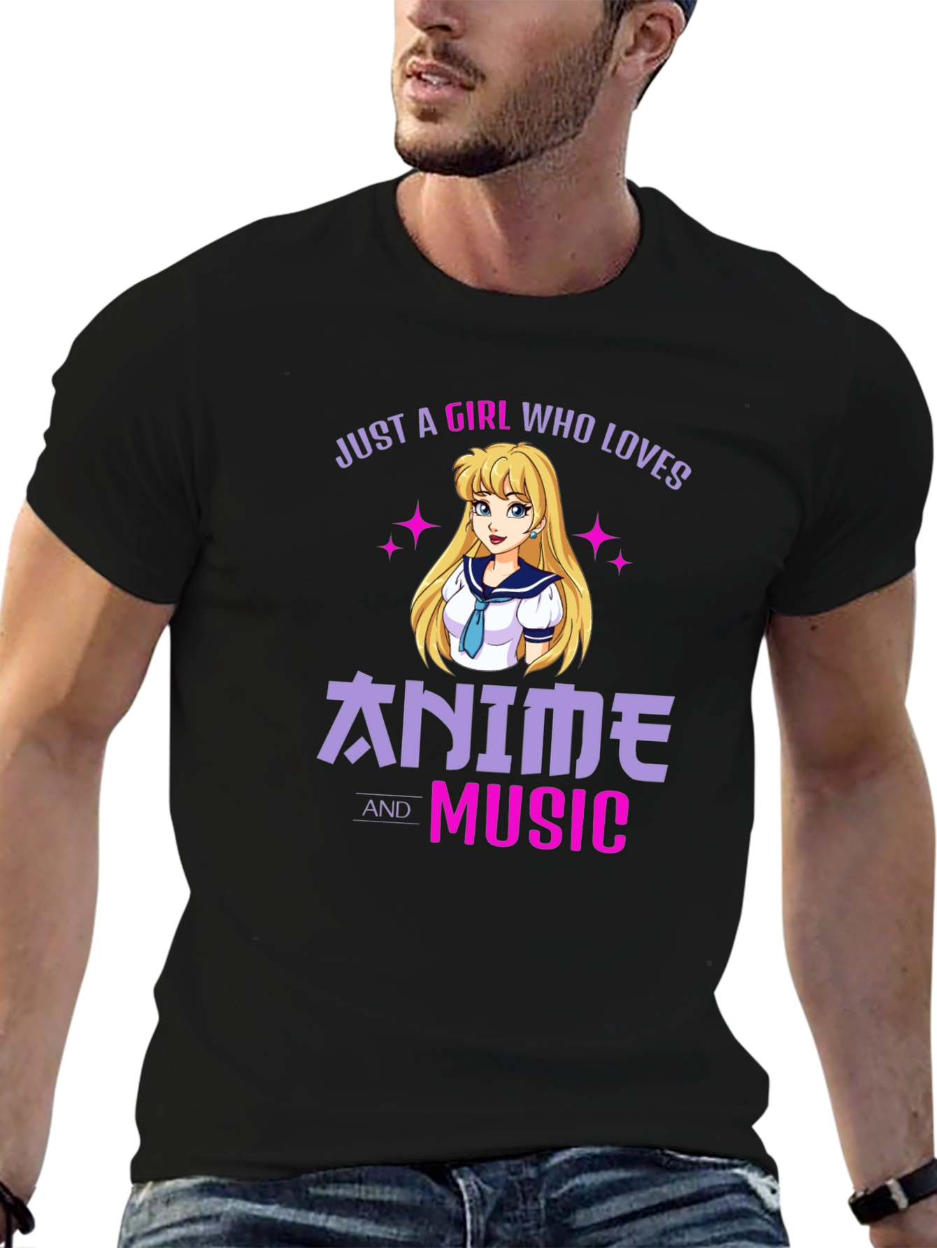 Anime and Music Lover Graphic T-Shirt
