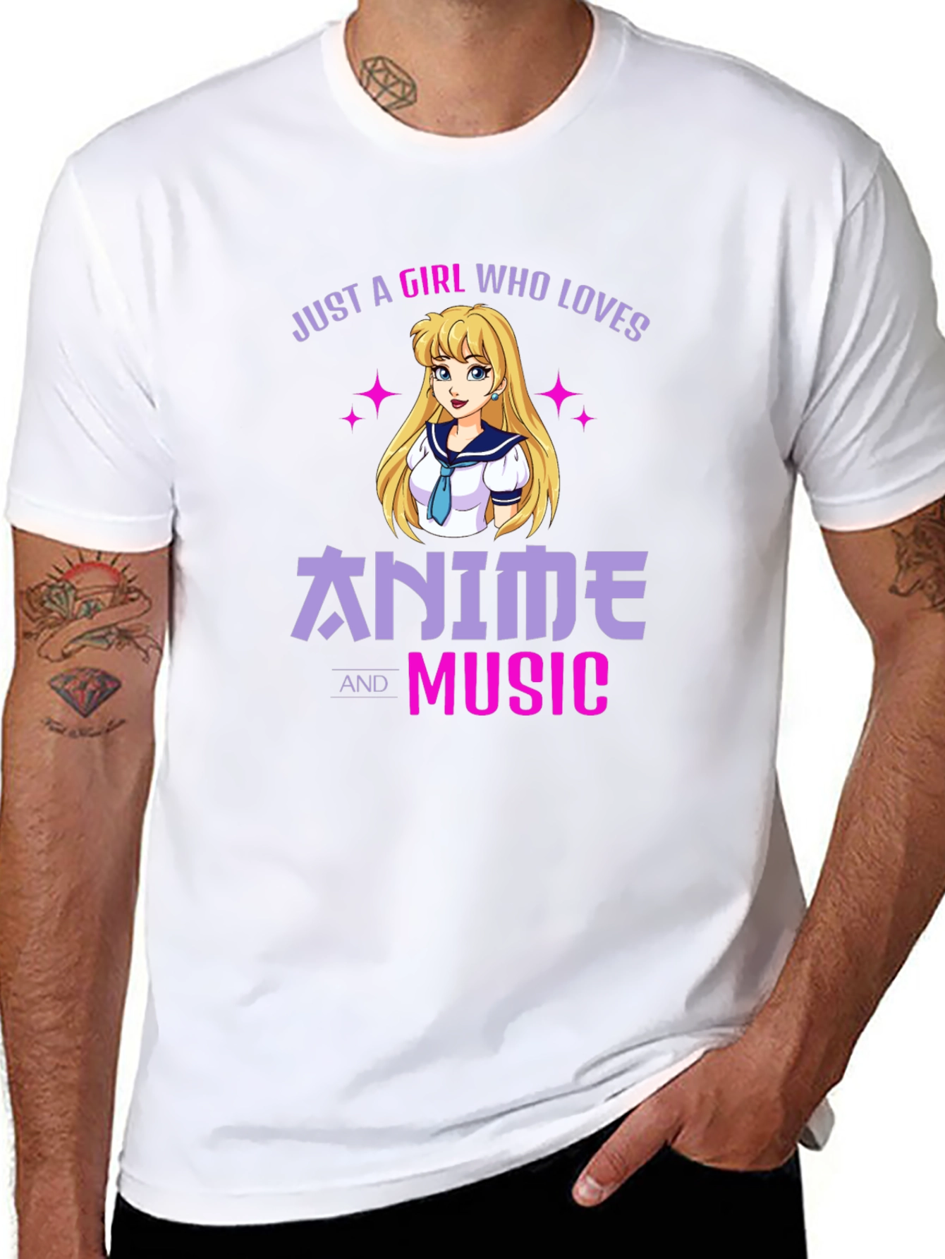 Anime and Music Lover Graphic T-Shirt