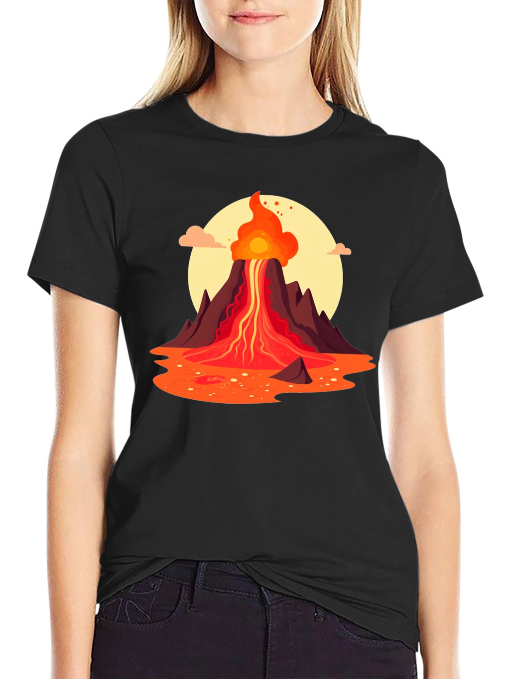 Volcano Graphic Tee - Black