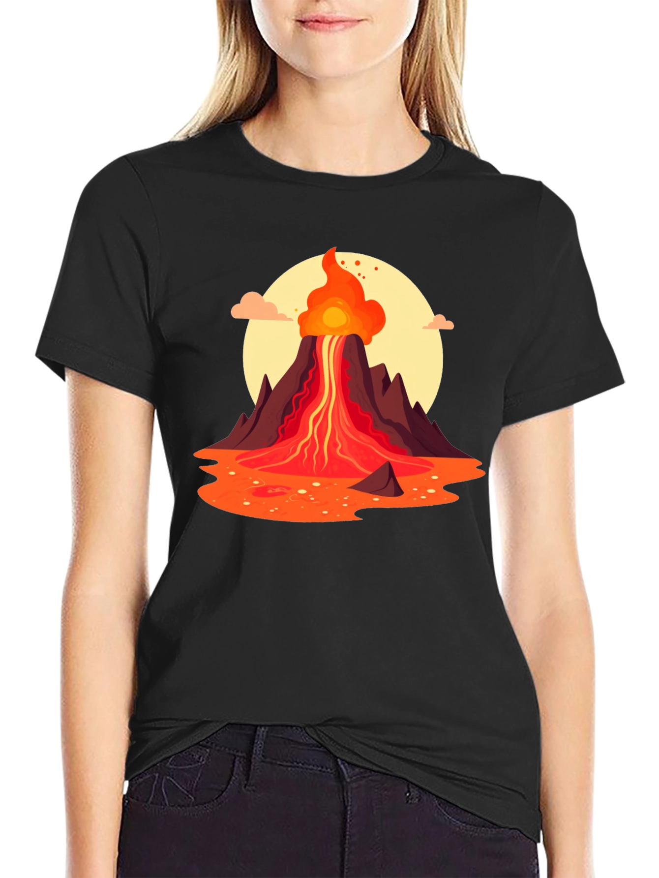 Volcano Graphic Tee - Black