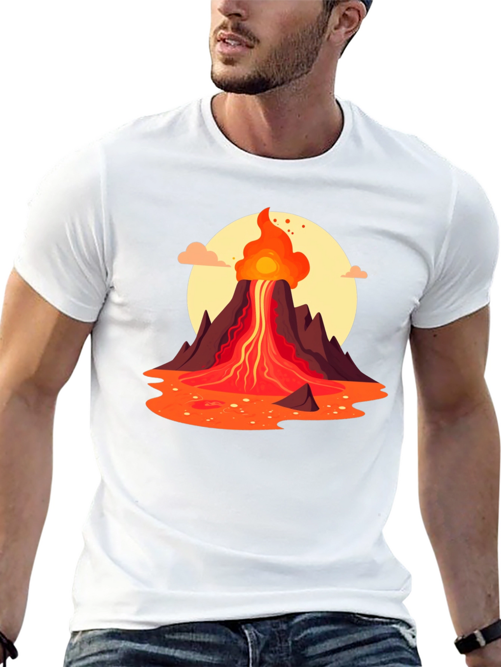 Volcano Graphic Tee - Black