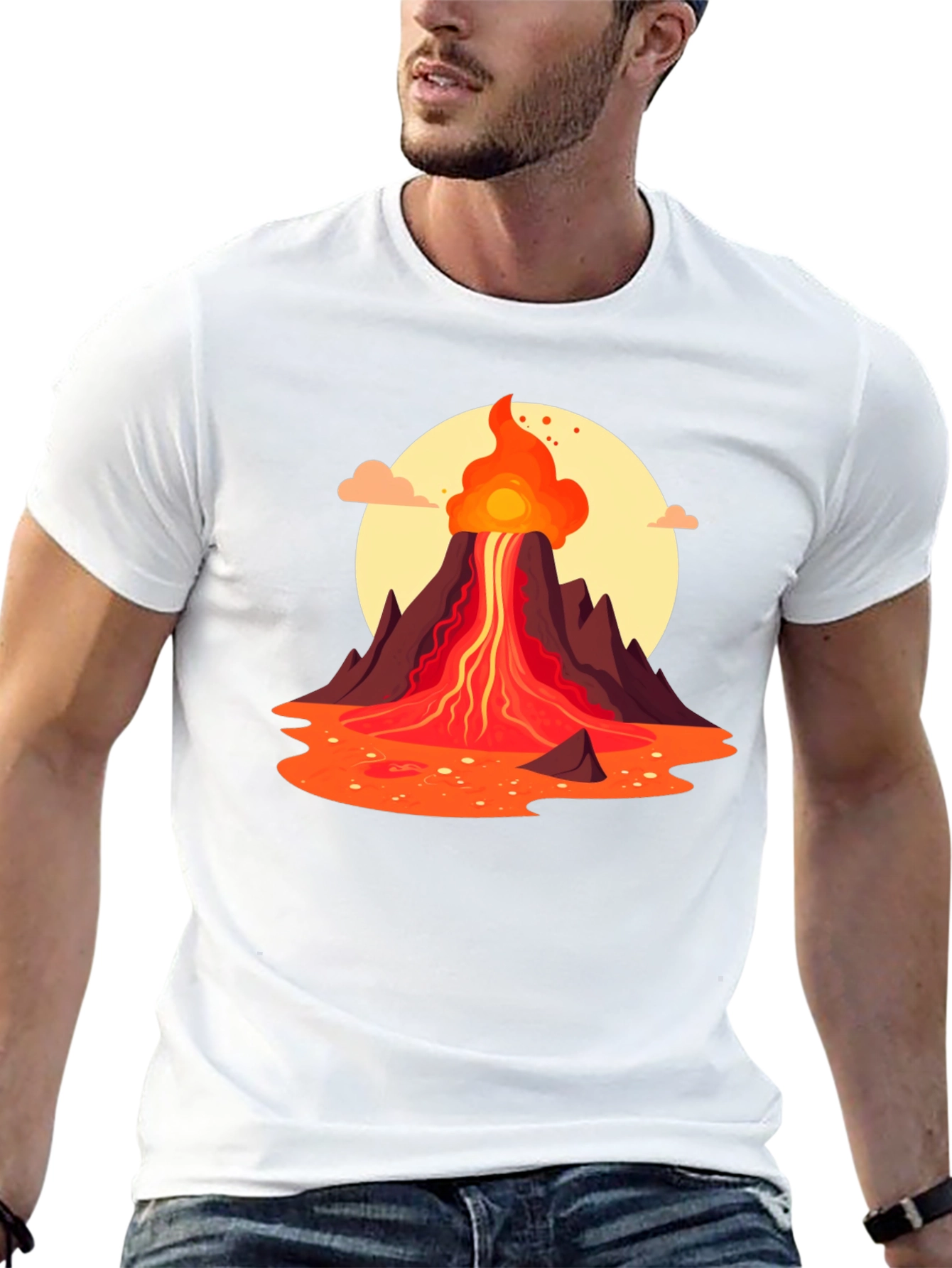 Volcano Graphic Tee - Black