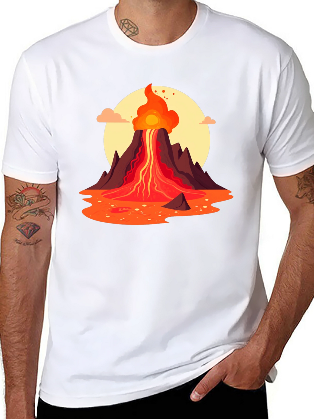 Volcano Graphic Tee - Black