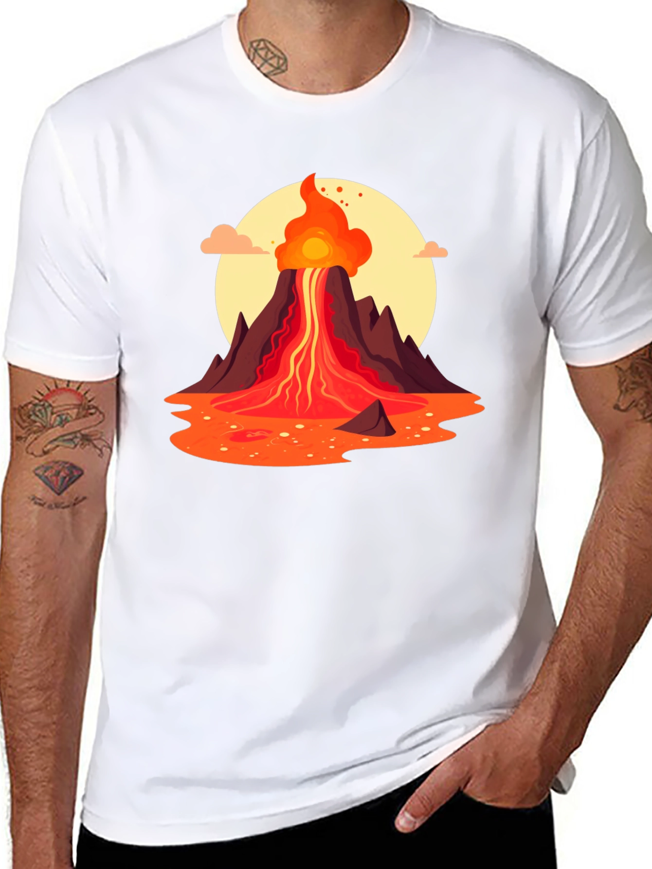 Volcano Graphic Tee - Black