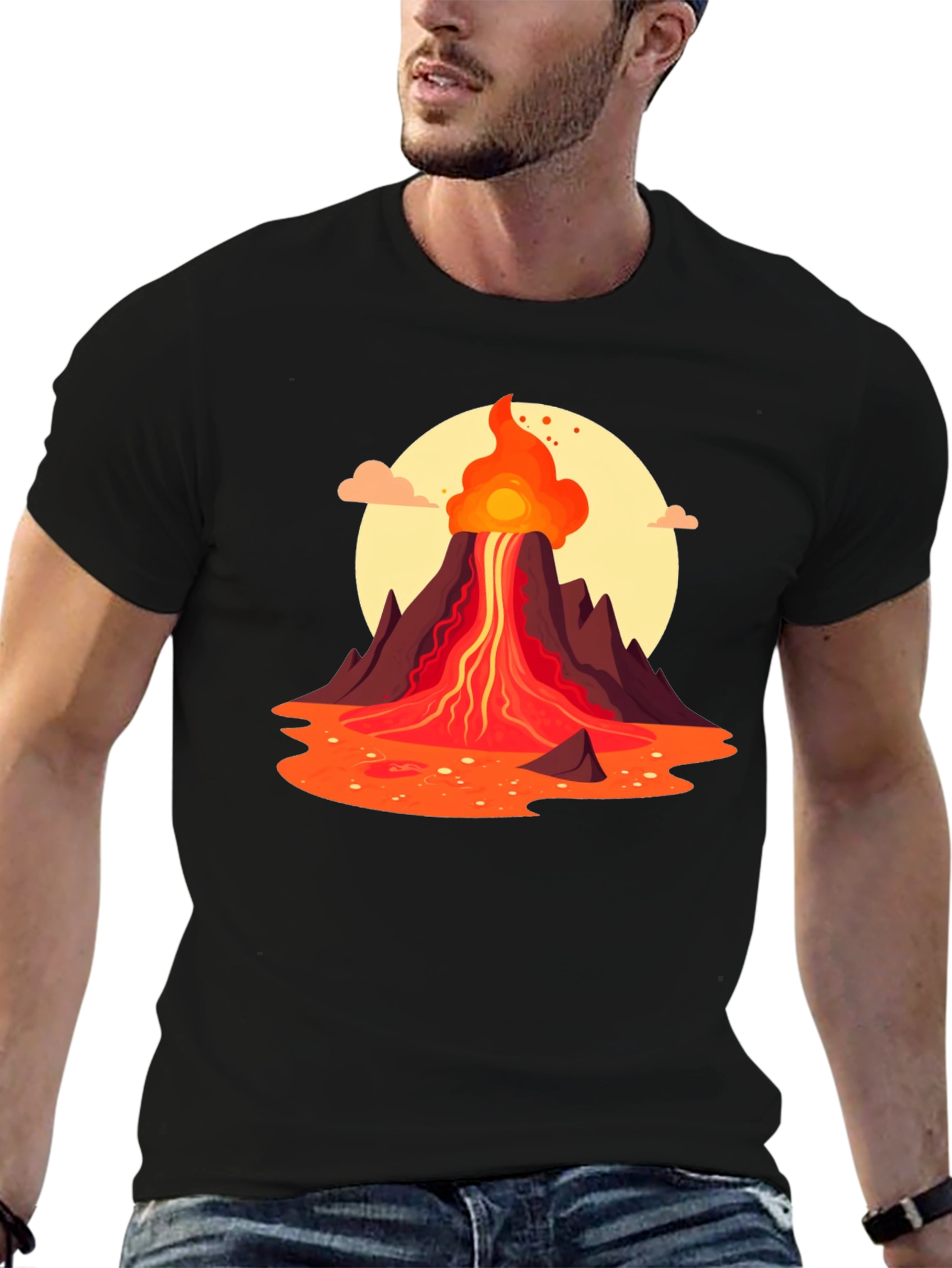 Volcano Graphic Tee - Black