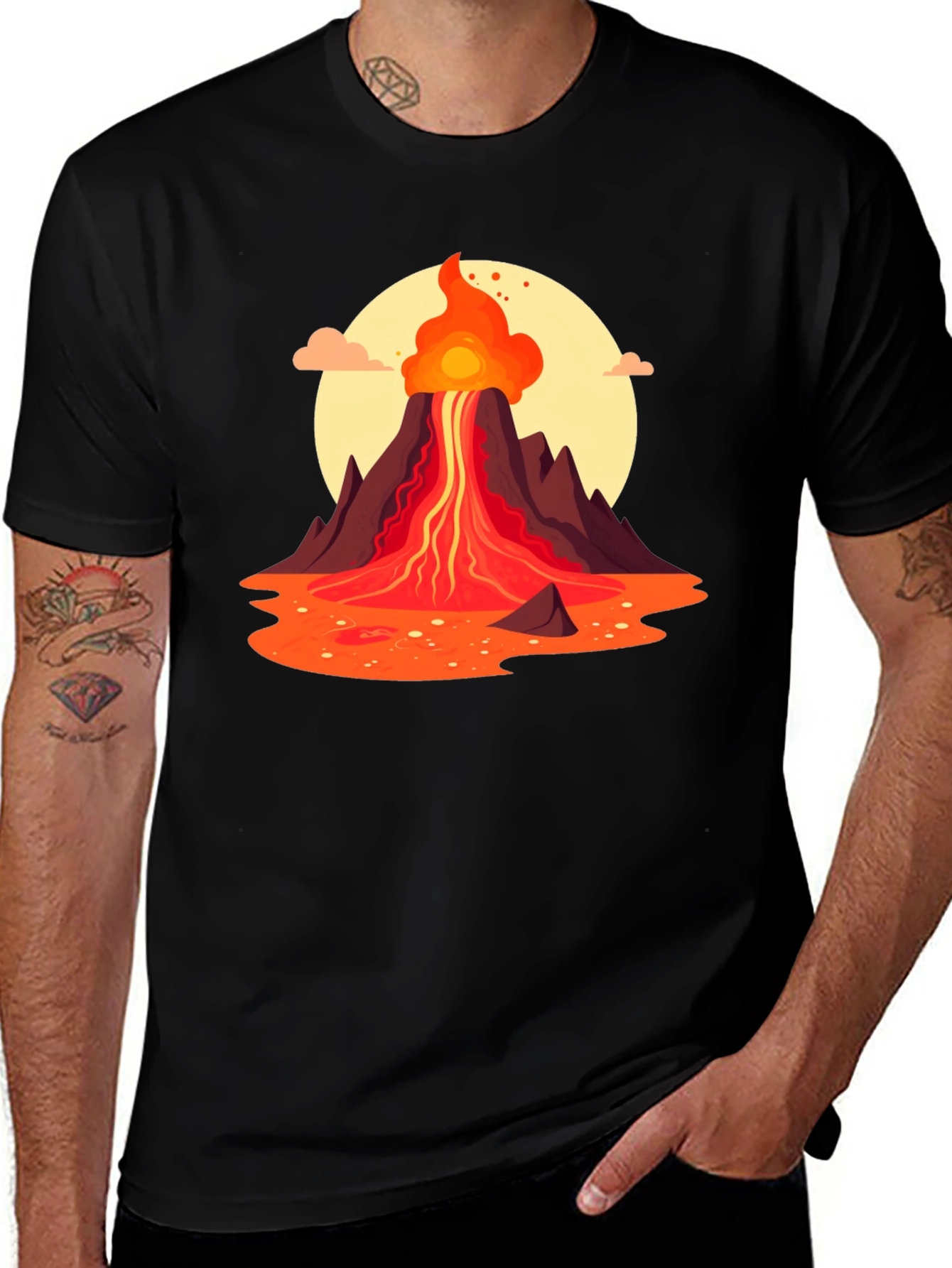 Volcano Graphic Tee - Black