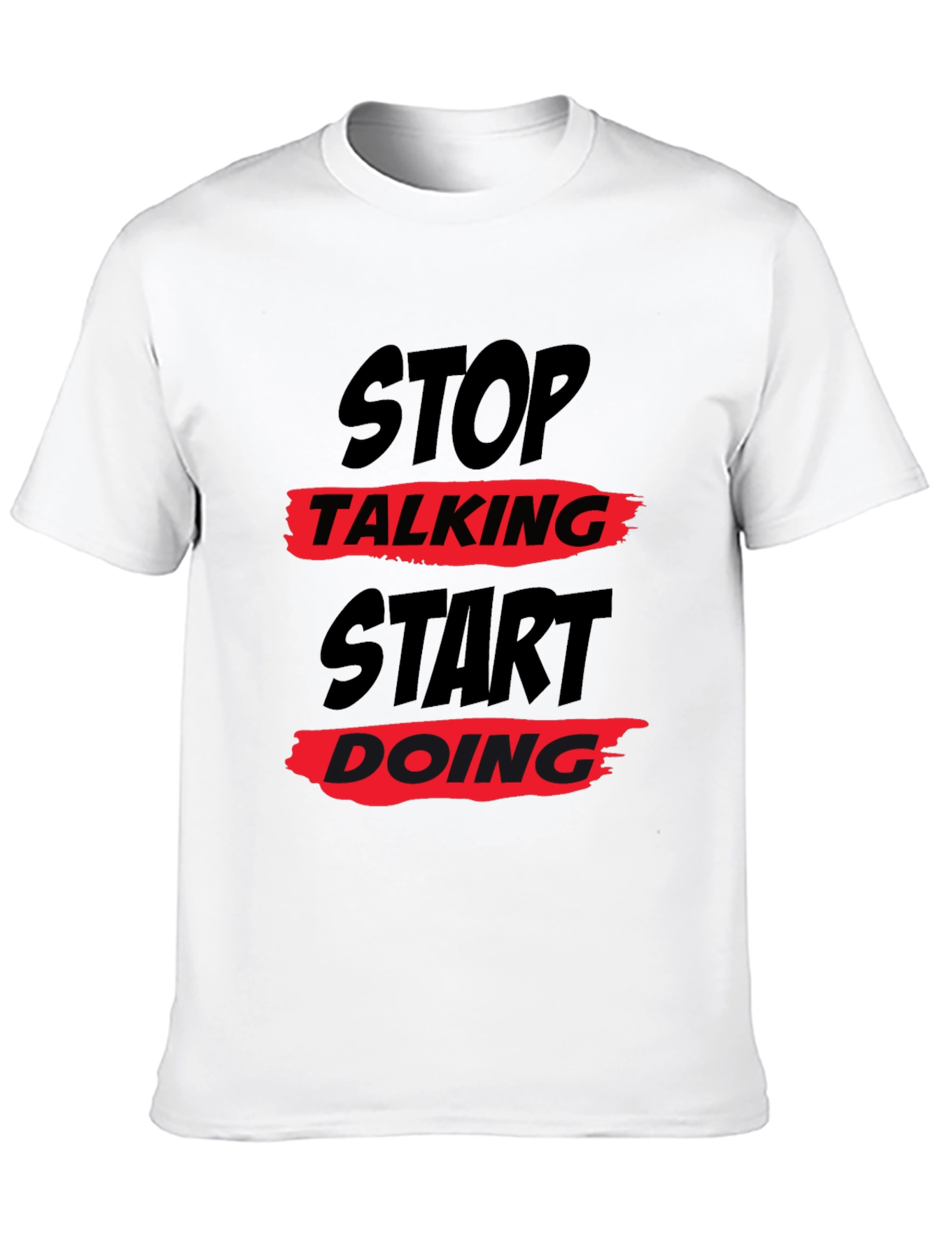 Stop Talking Start Doing Graphic Tee - Black