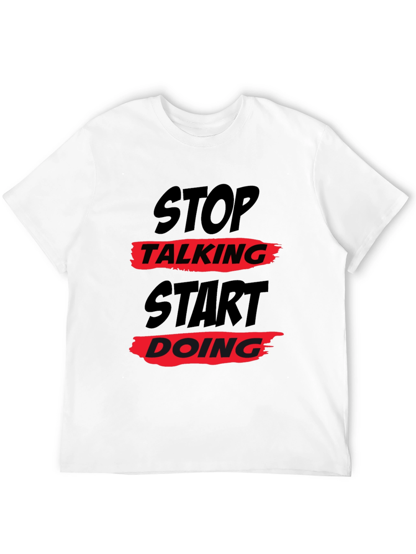 Stop Talking Start Doing Graphic Tee - Black