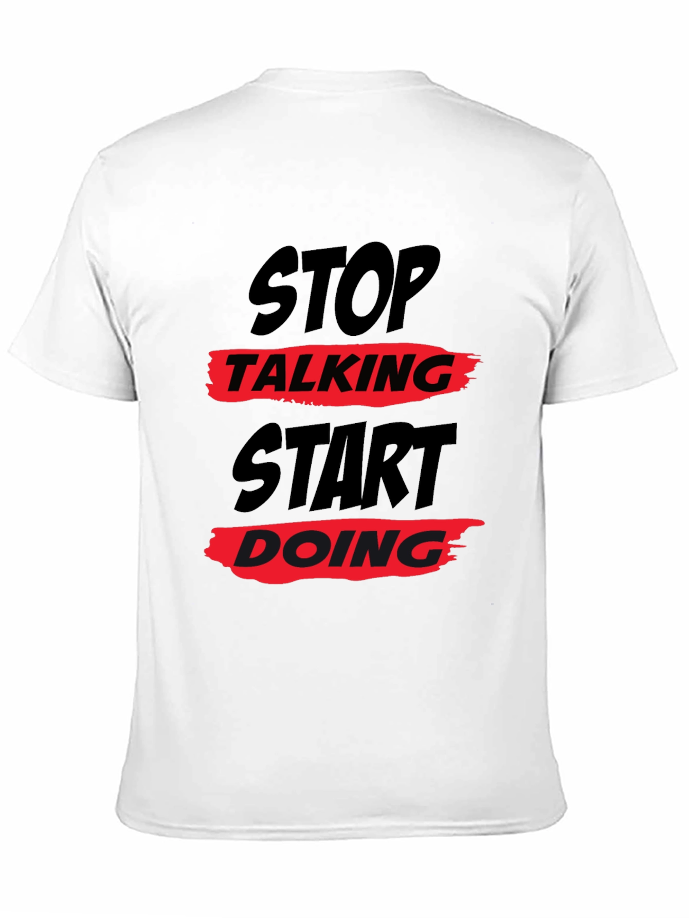 Stop Talking Start Doing Graphic Tee - Black