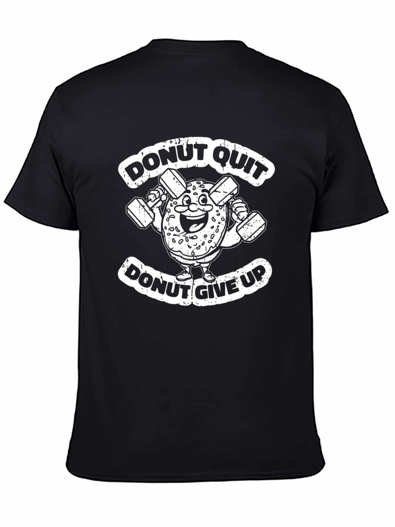 Donut Quit Donut Give Up Black T-Shirt