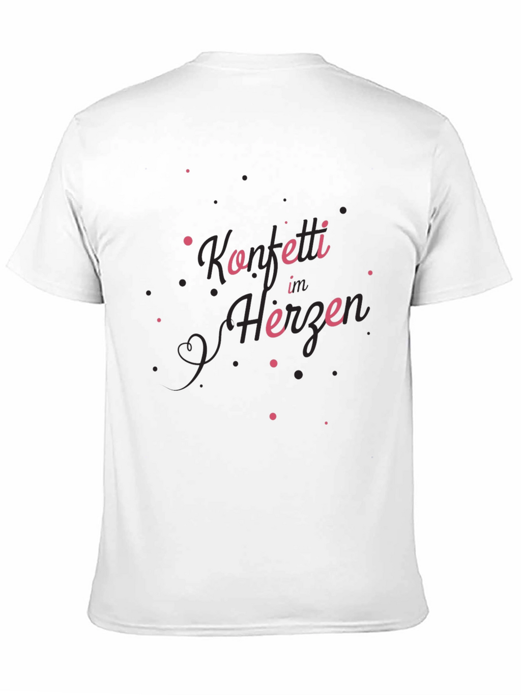 Konfetti im Herzen Graphic Tee - Stylish Black T-Shirt