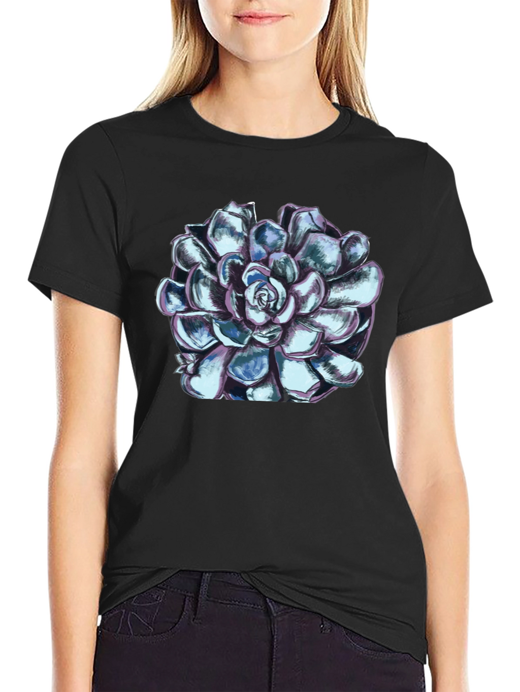 Succulent Graphic Tee - Black Unisex T-Shirt