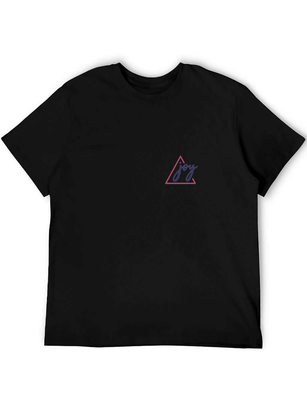 Joy Triangle Graphic Tee - Black Casual T-Shirt