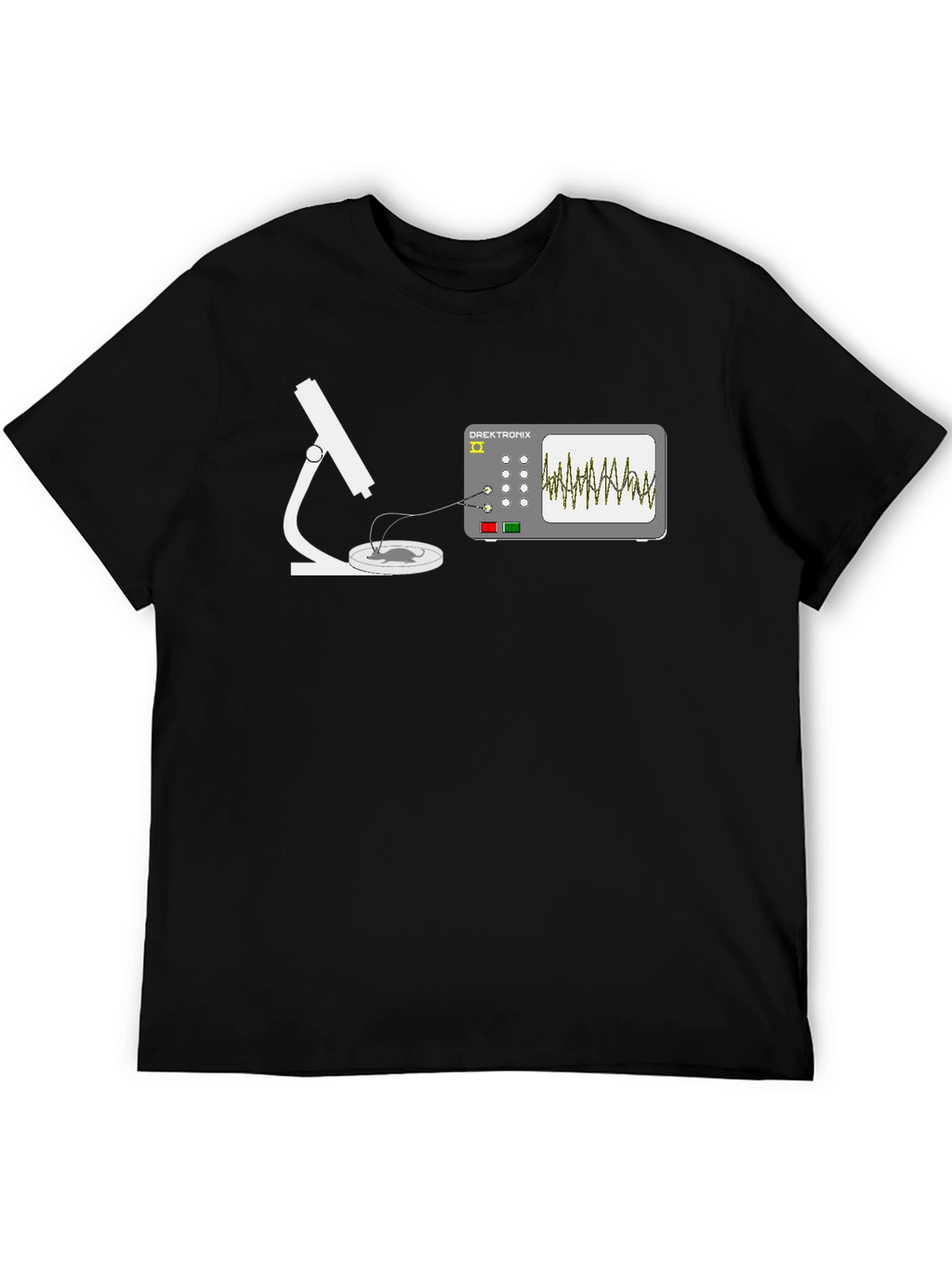 Lab Science T-Shirt: Microscope & Oscilloscope Design
