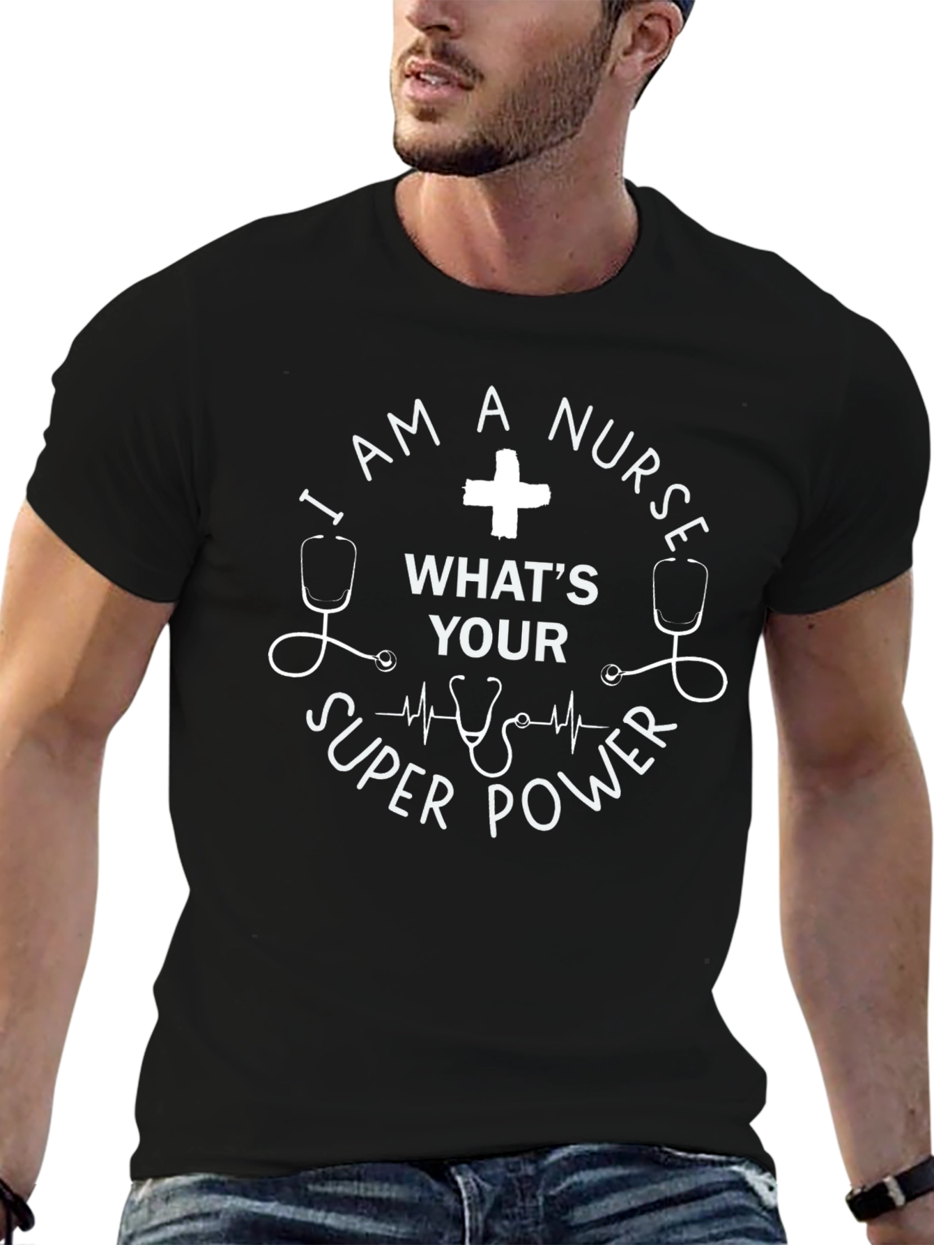 Nurse Superpower Graphic T-Shirt
