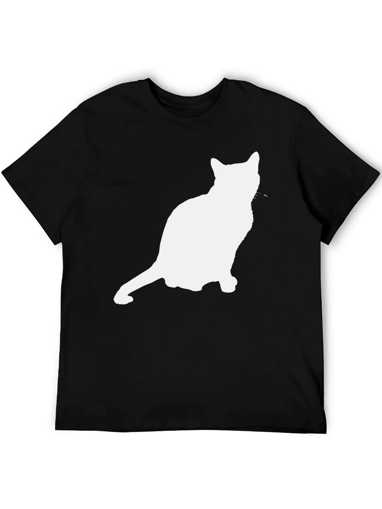 Cat Silhouette Graphic Tee - Unisex Black T-Shirt