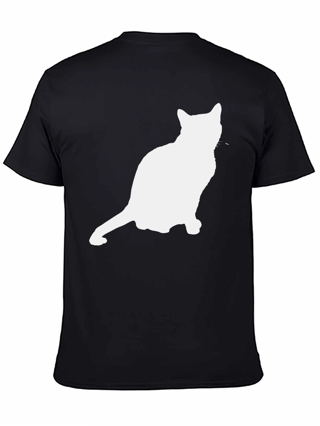 Cat Silhouette Graphic Tee - Unisex Black T-Shirt