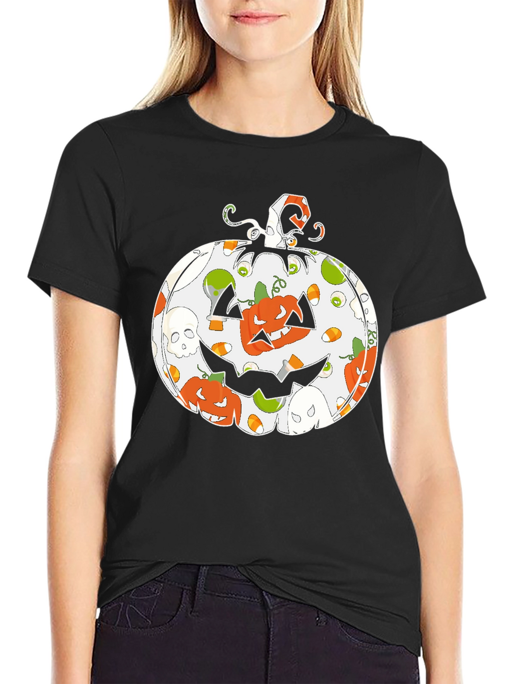 Halloween Pumpkin Pattern T-Shirt