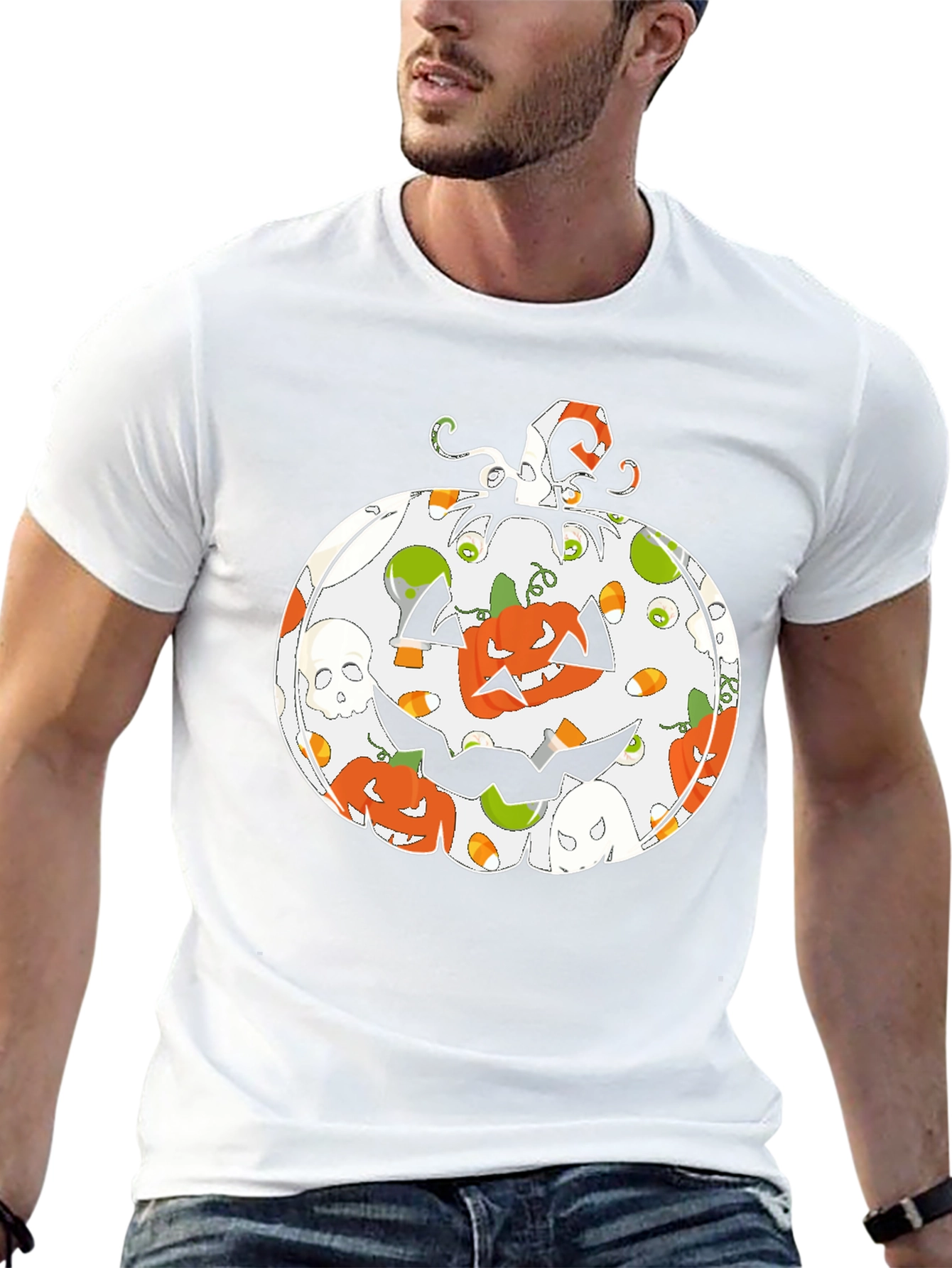 Halloween Pumpkin Pattern T-Shirt