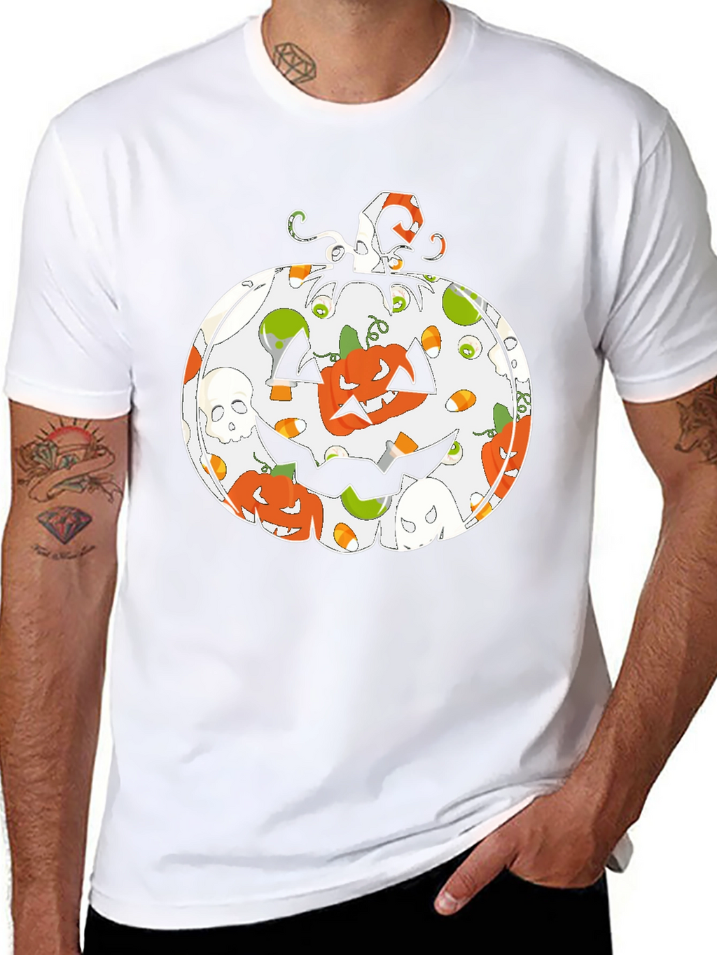Halloween Pumpkin Pattern T-Shirt