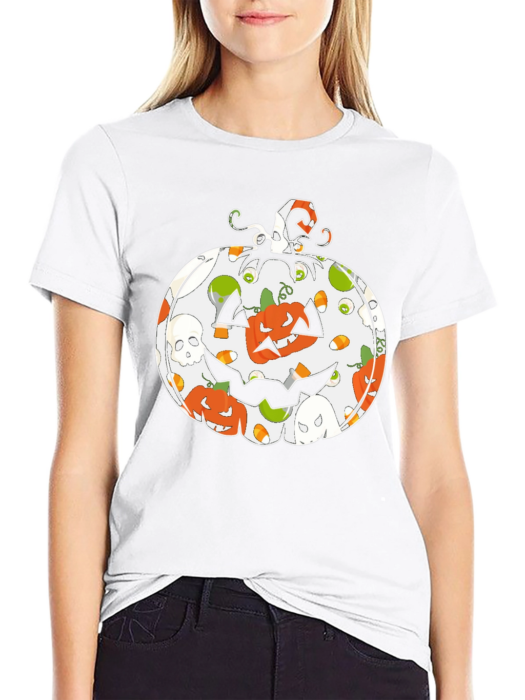 Halloween Pumpkin Pattern T-Shirt