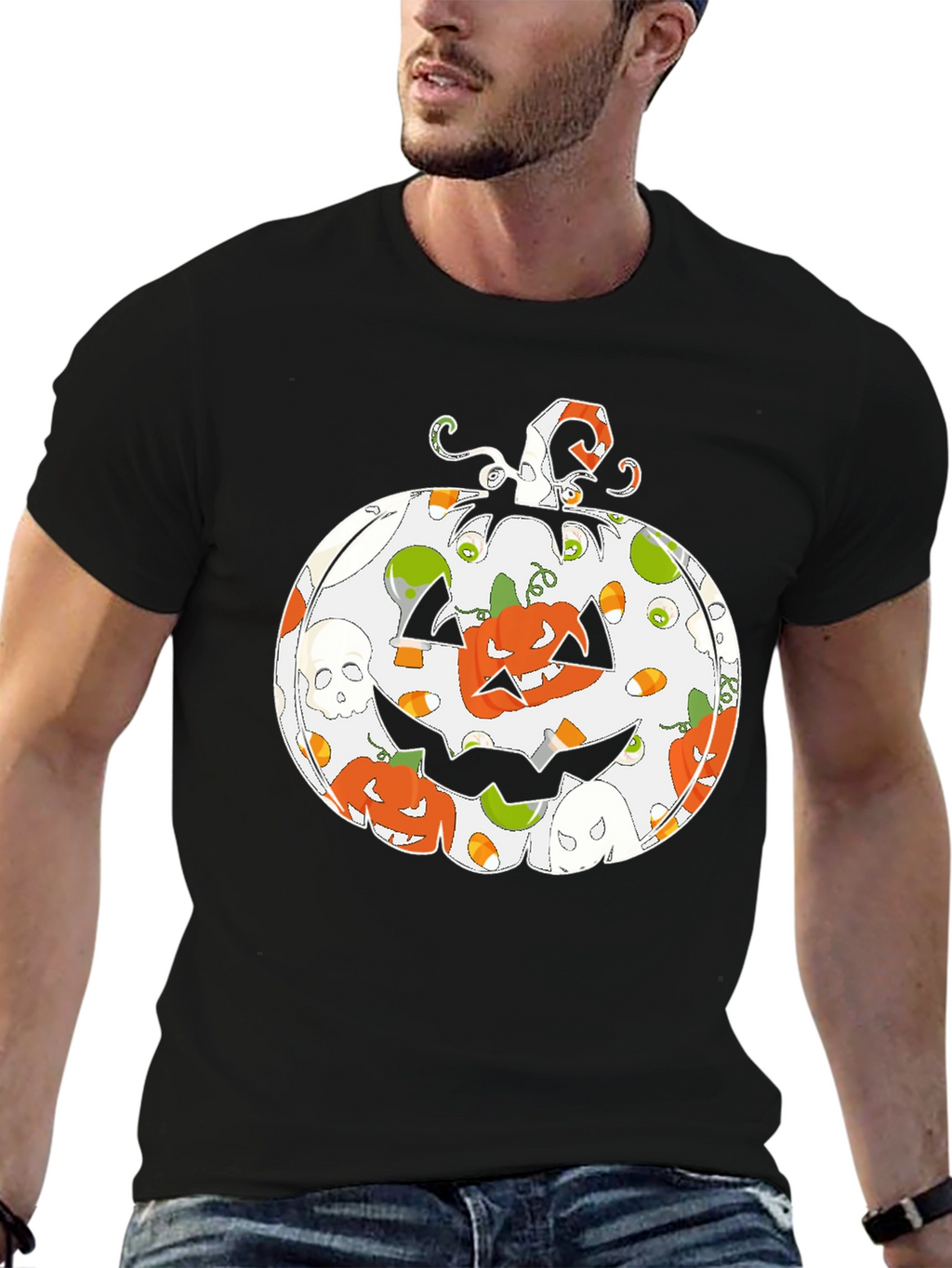 Halloween Pumpkin Pattern T-Shirt