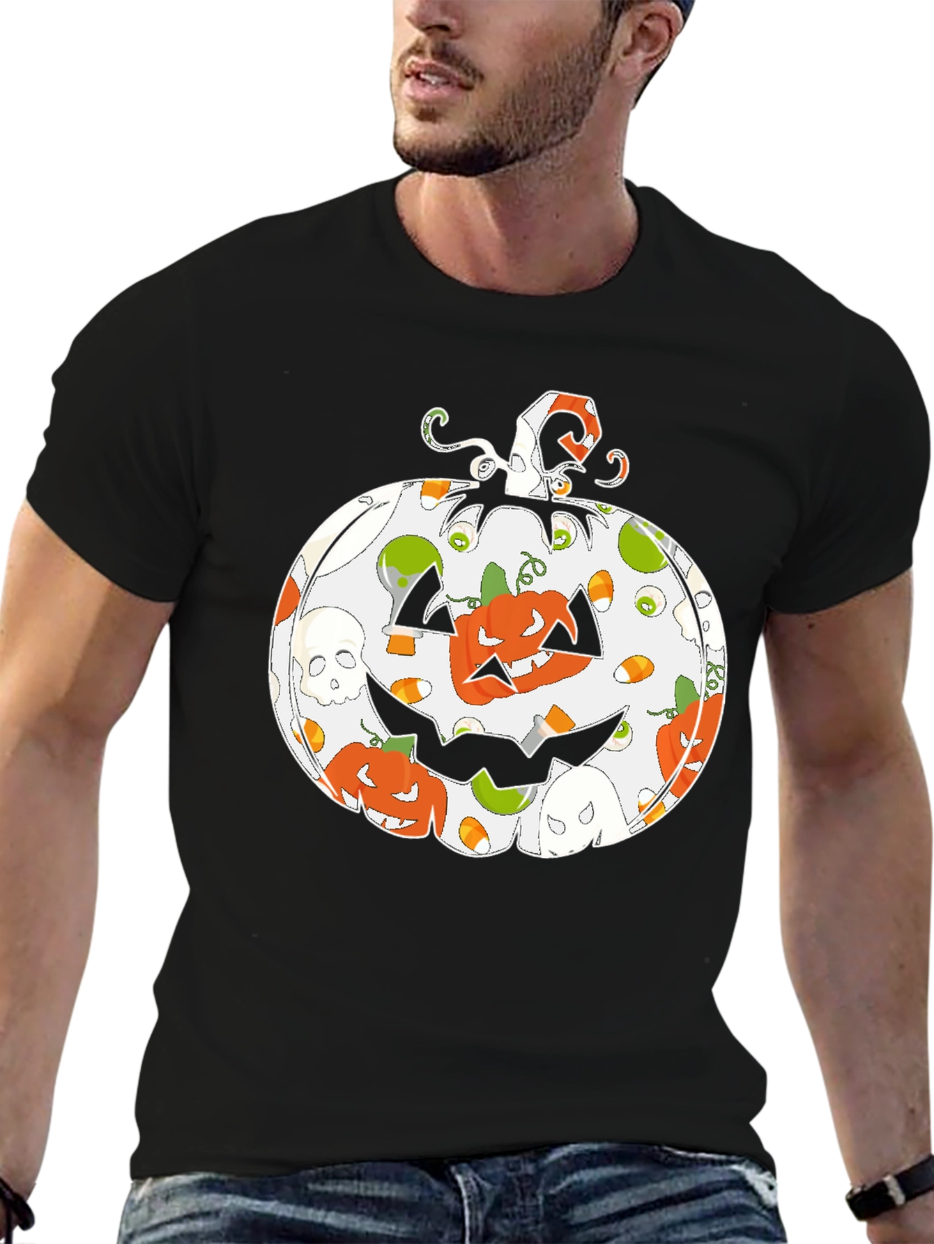 Halloween Pumpkin Pattern T-Shirt