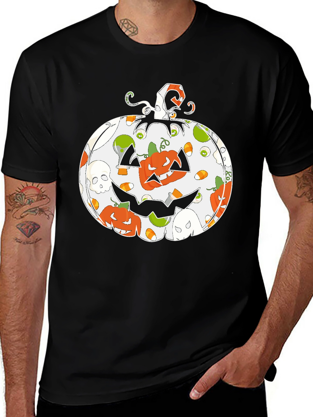 Halloween Pumpkin Pattern T-Shirt