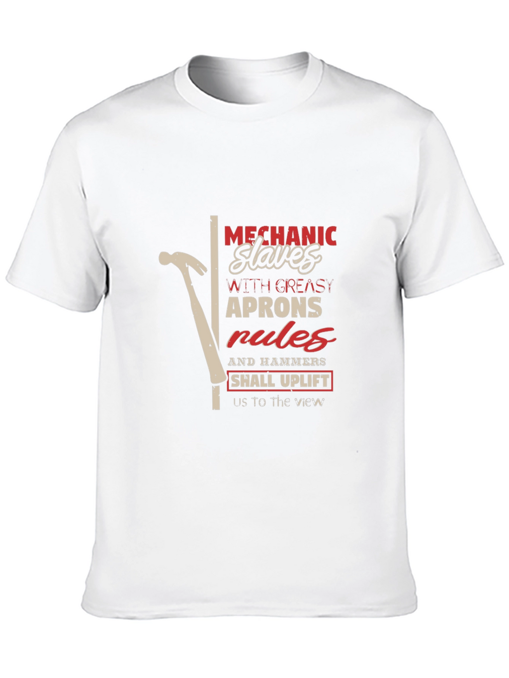 Mechanics Hammer & Slogan Graphic Tee - Black