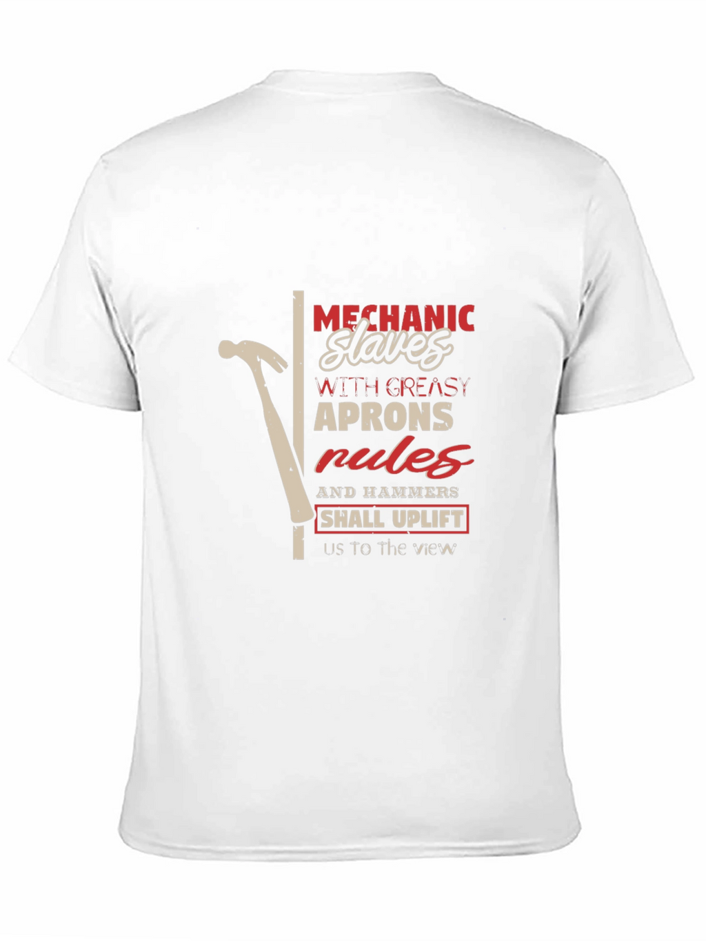Mechanics Hammer & Slogan Graphic Tee - Black
