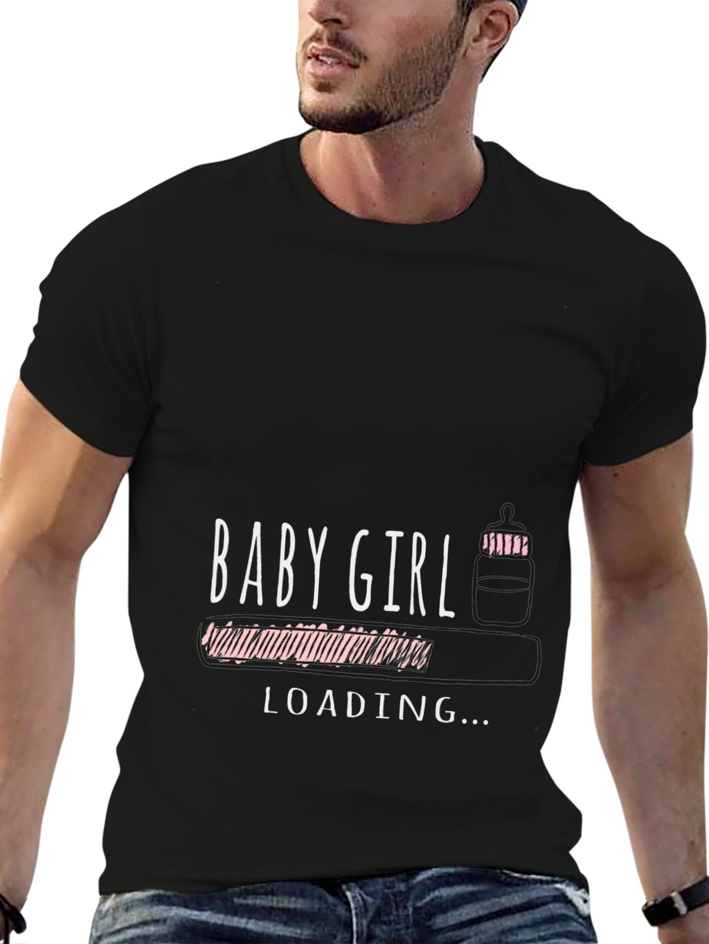 Baby Girl Loading T-Shirt - Expecting Mom Tee