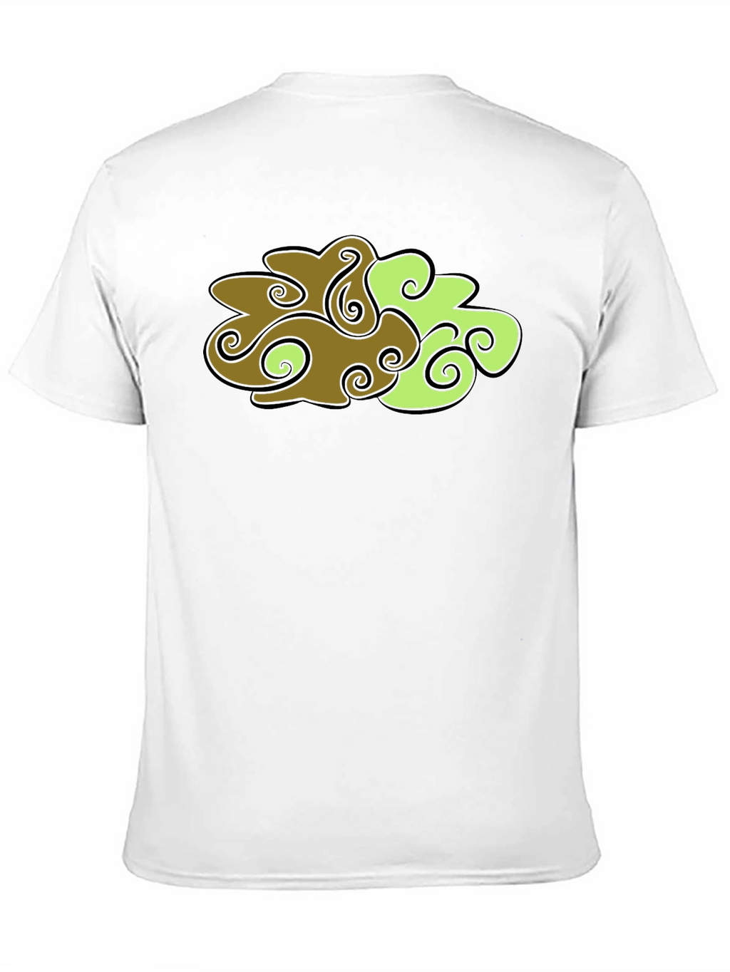 Abstract Cloud Design Black T-Shirt